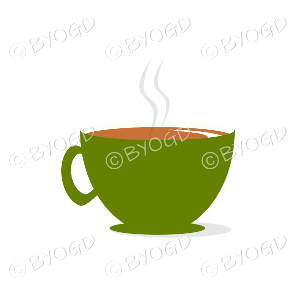 Coffee/tea in a green mug/cup