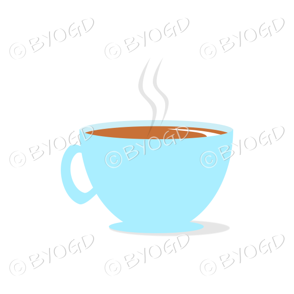 Coffee/tea in a blue mug/cup