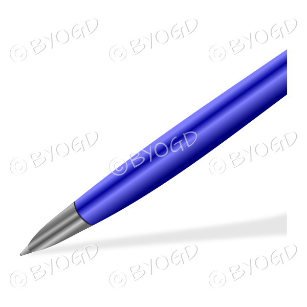 Shiny blue pen