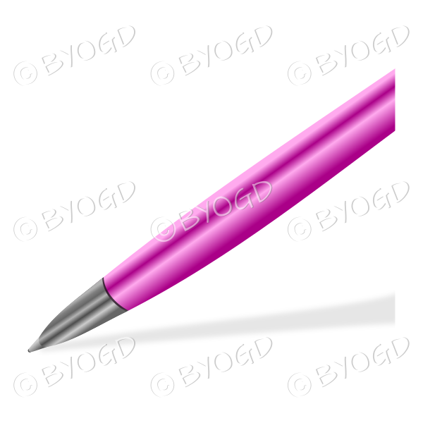 Shiny pink pen