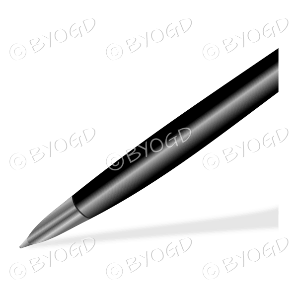 Shiny black pen