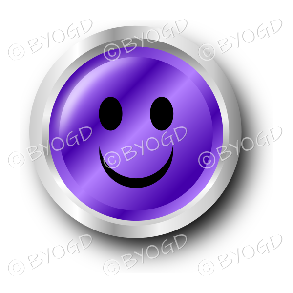 Purple smiley face button