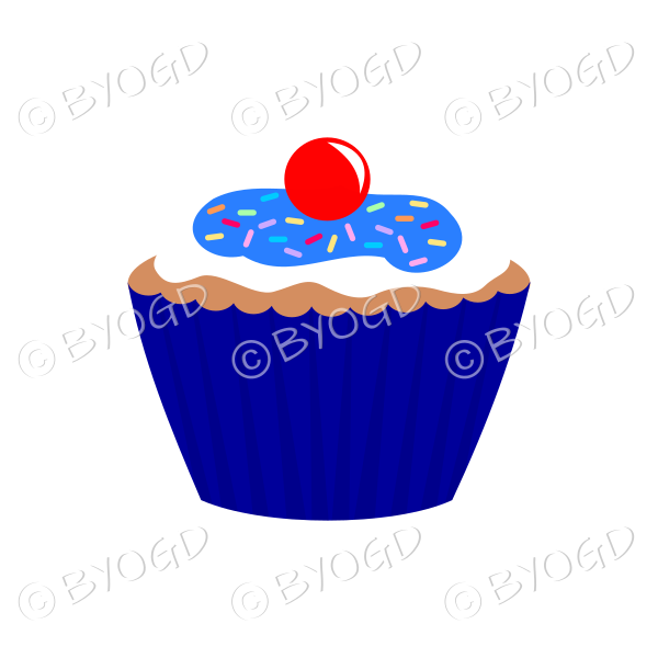 Dark Blue cupcake or muffin