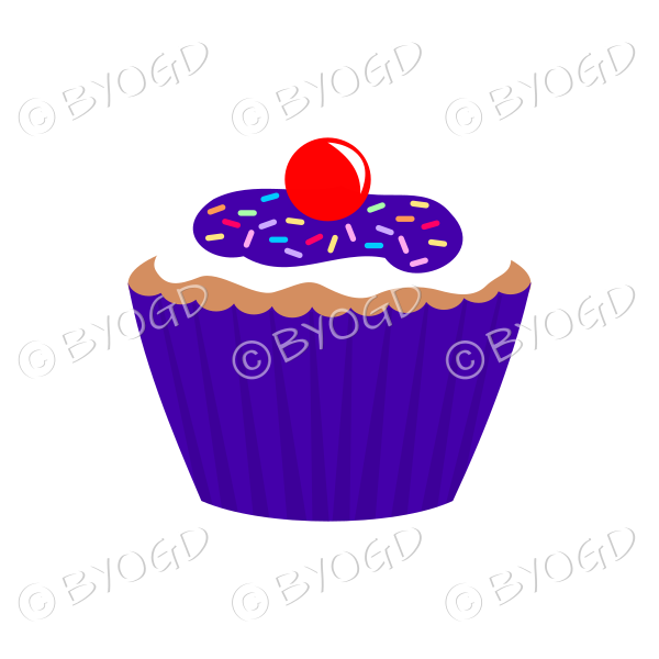Dark Purple cupcake or muffin