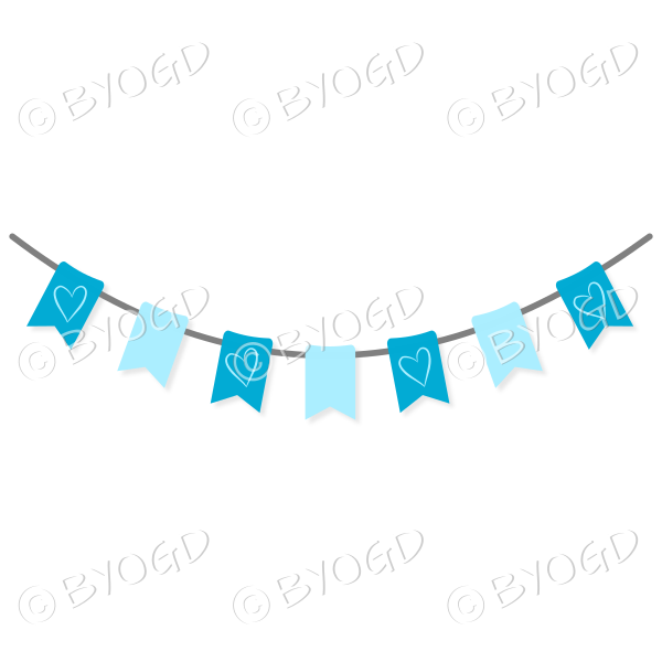 Blue Bunting Flags
