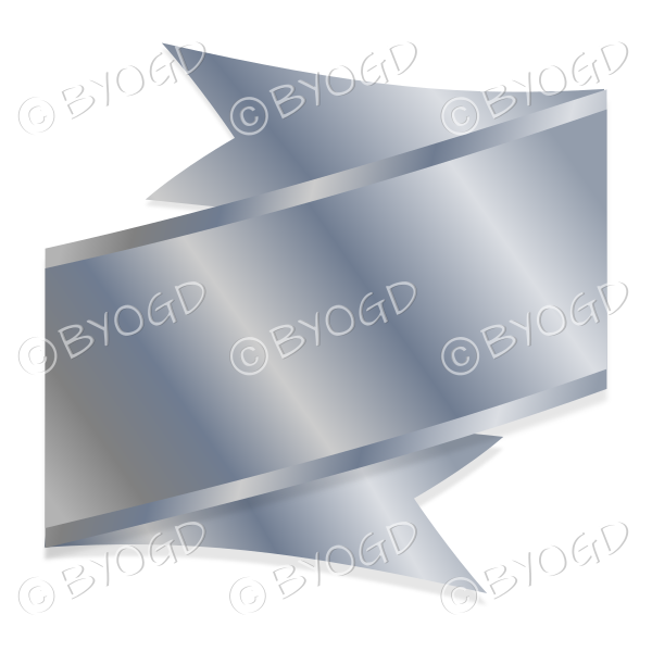 Metallic Silver Ribbon Banner