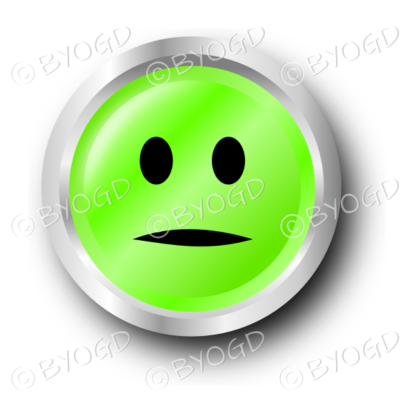 A green flat face smiley button.