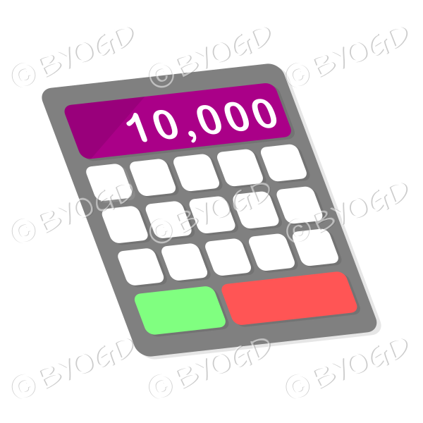 Desk calculator pink