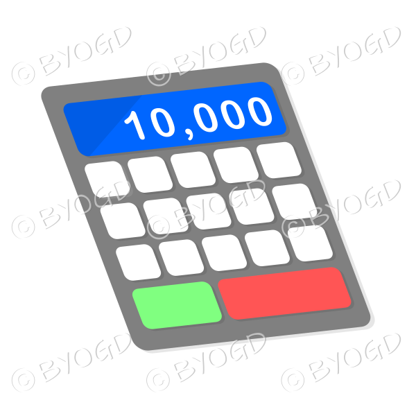blue pocket calculator