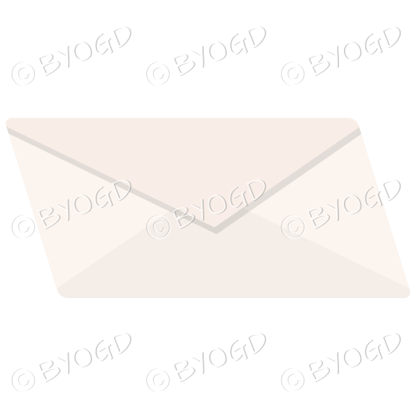 Plain pale orange envelope