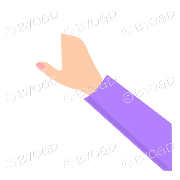 Hand with clear for holding your poster or banner