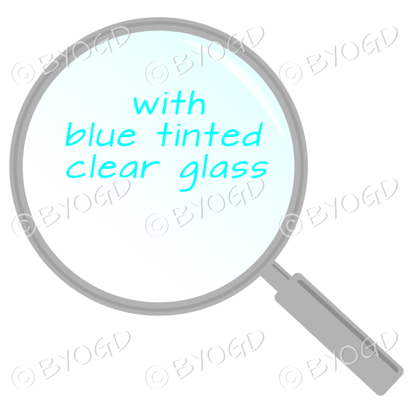 Silver Magnifying glass with clear centre