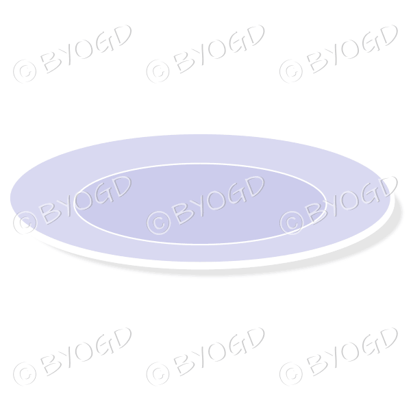Pale purple plate - side view
