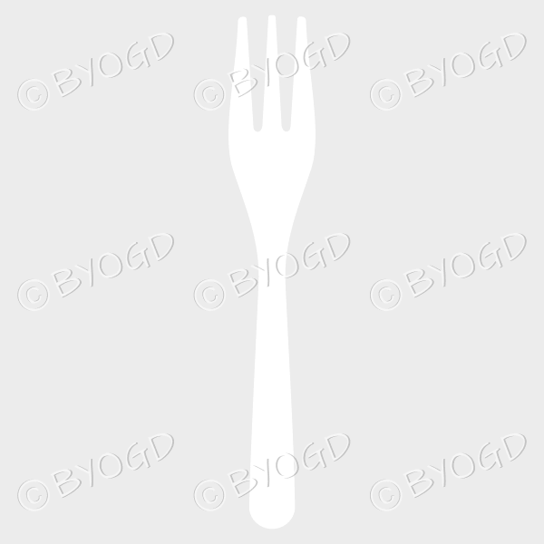 Eating fork - white