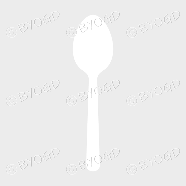 Dessert or soup spoon - white