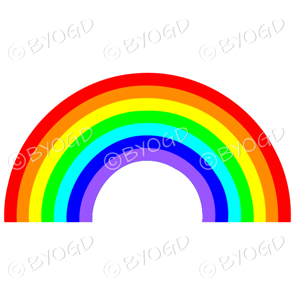 Colourful rainbow - wide stripes.