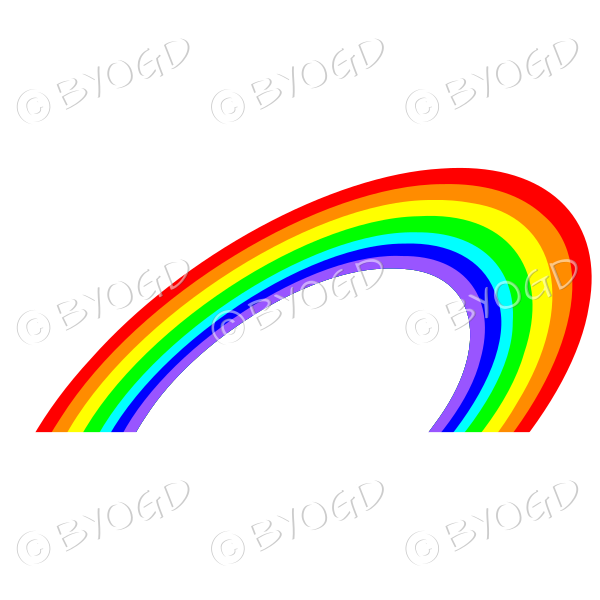 Multi-coloured Rainbow tilted