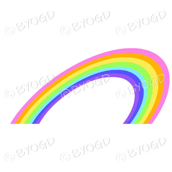 Pastel multi-coloured Rainbow tilted