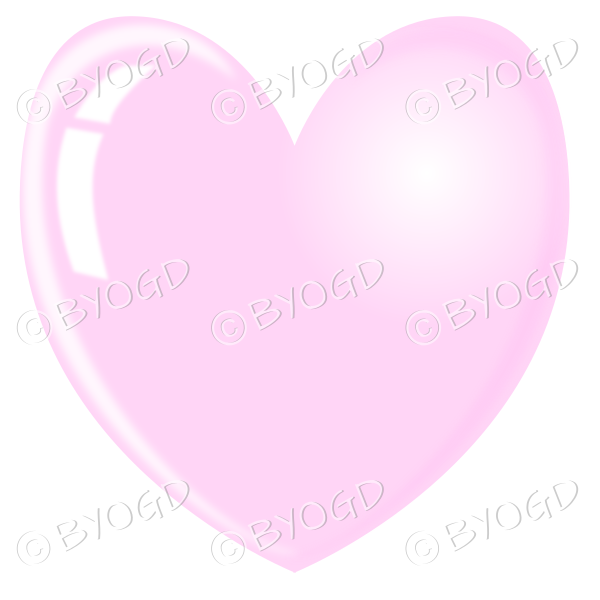 Pale pink heart