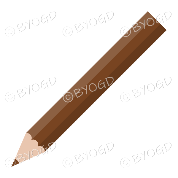 Brown pencil crayon to colour in your doodles