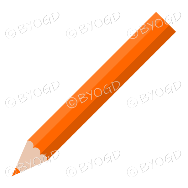 Orange pencil crayon