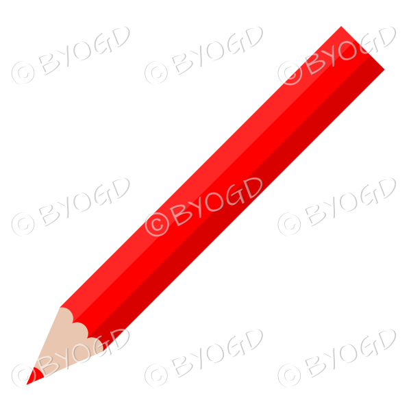 Red pencil crayon to colour in your doodles