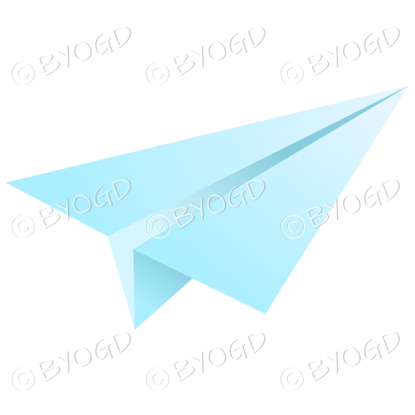 Blue paper plane email icon