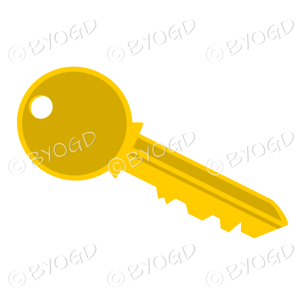 Gold door key