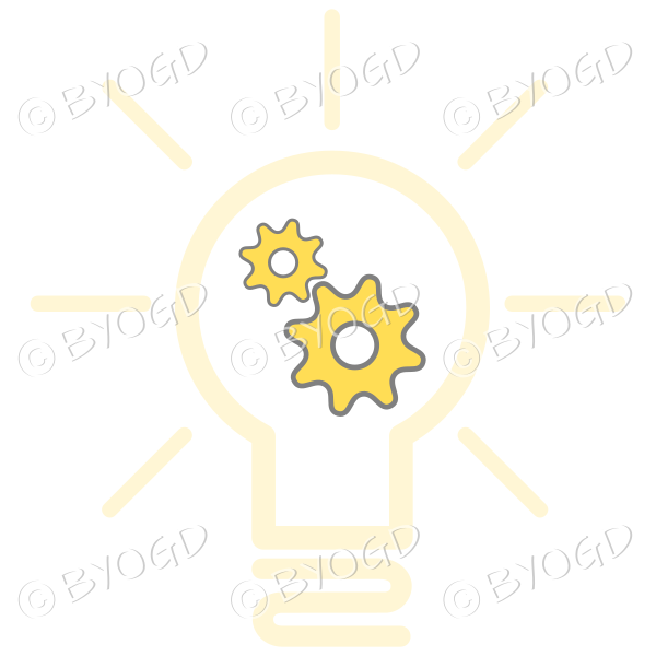 Yellow ideas light bulb