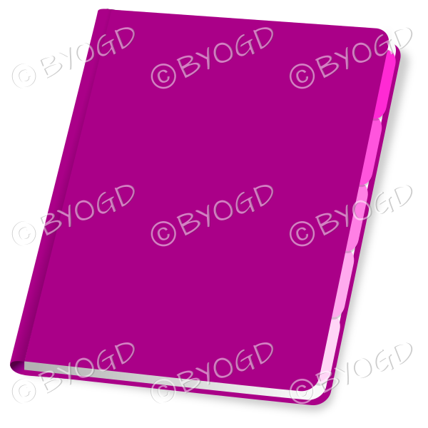 Purple folder closed with blank cover
