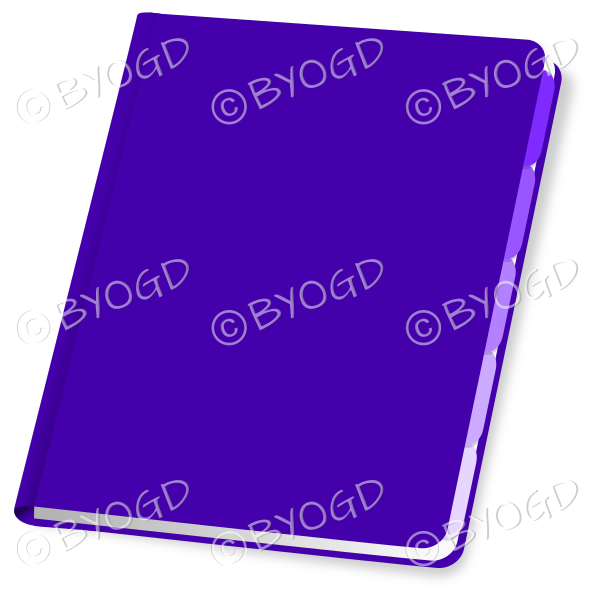 Purple folder closed with blank cover for your title