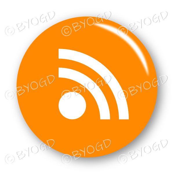 RSS button - round in orange