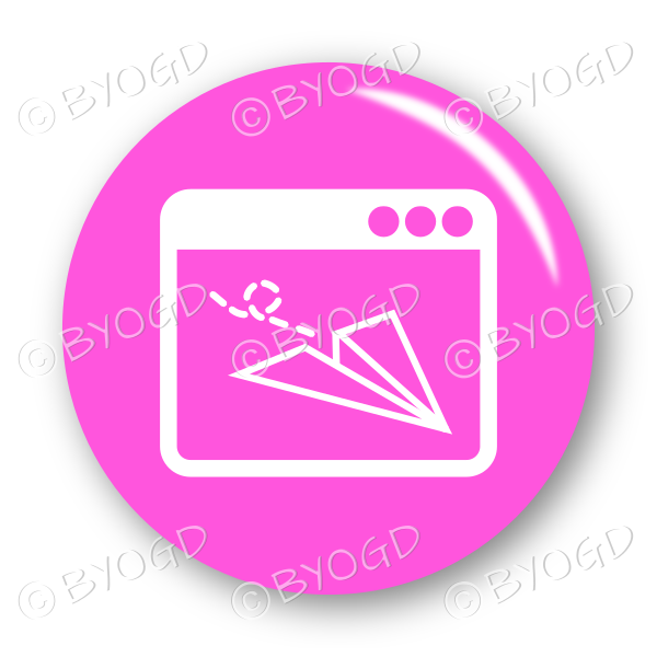 Website email button - round in pink
