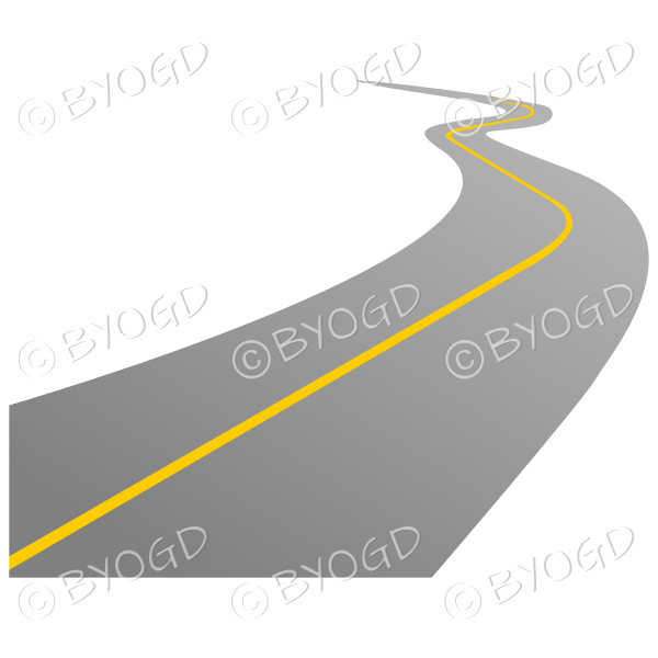 Winding road background element
