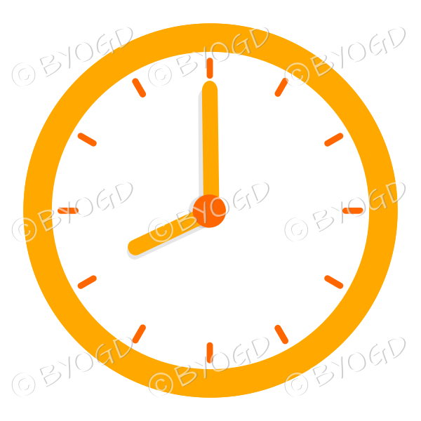 Orange wall clock 2