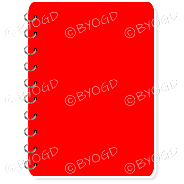 Red notebook for your own message