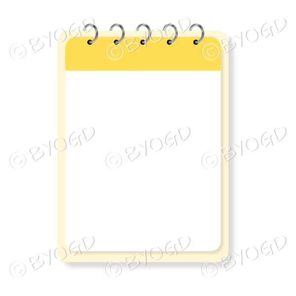Yellow Spiral bound jotter style note book