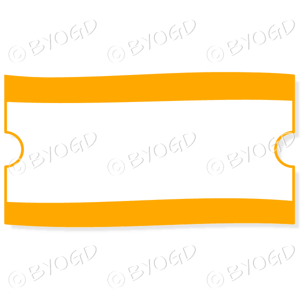 Blank ticket for you own message - orange
