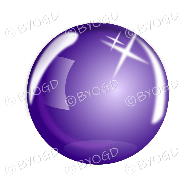 Purple bubble, sphere or crystal ball