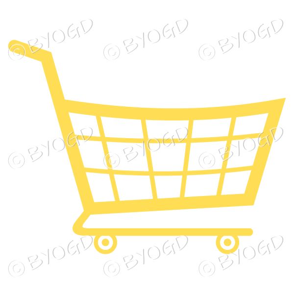 Yellow shopping trolley