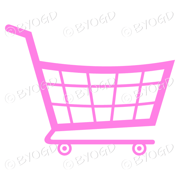 Pink shopping trolley