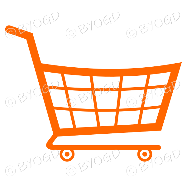 Orange shopping cart icon