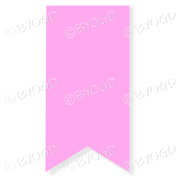 Pink drop down ribbon banner