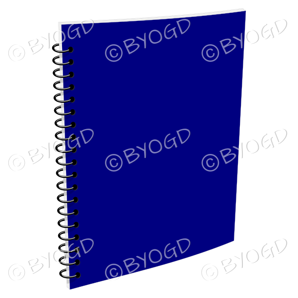 Blue ring bound notebook for your own title