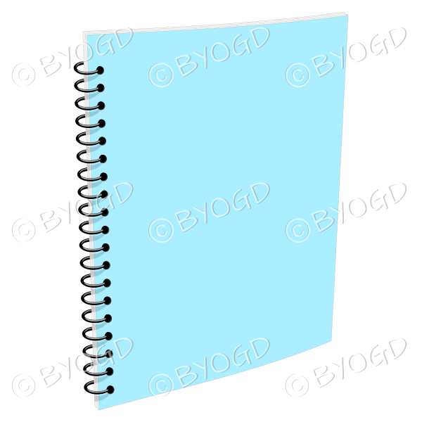 Blue ring bound notebook for your own title