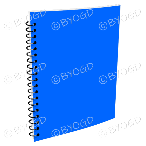 Blue ring bound notebook