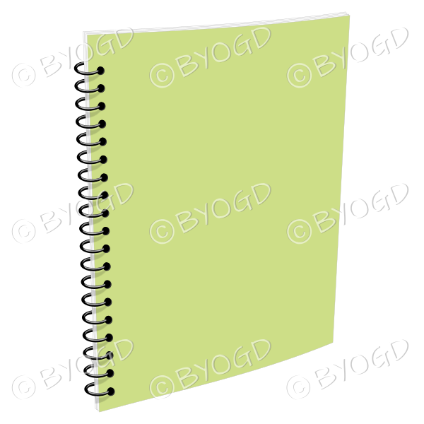 Green ring bound notebook for your own title