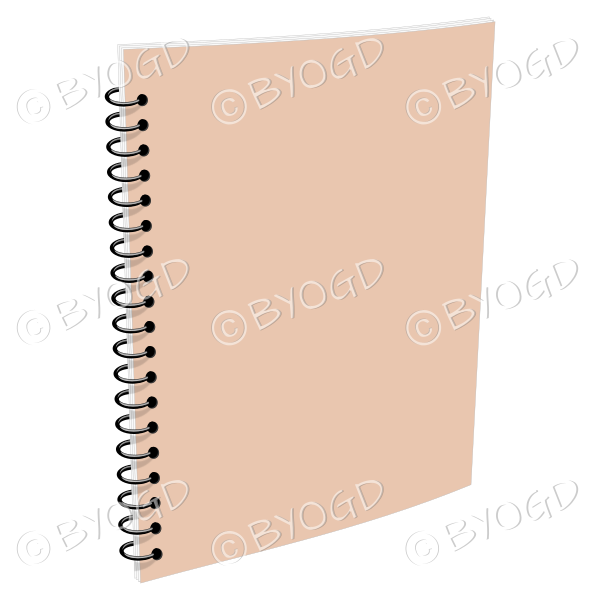 Brown ring bound notebook for your own title