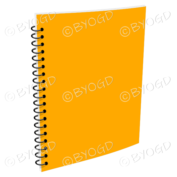 Orange ring bound notebook for your own title