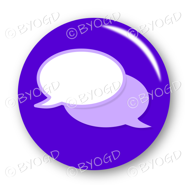 Chat bubble button - Purple.